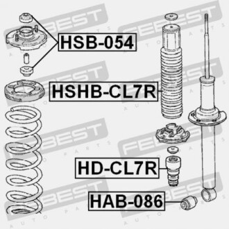 Фото 2 - Пыльник/отбойник FEBEST HSB-054 (HSB054)