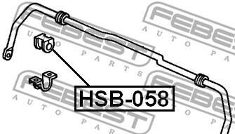 Фото 2 - Втулка стабілізатора FEBEST HSB-058 (HSB058)