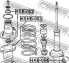 REAR SHOCK ABSORBER BUSH (HONDA CIVIC EU/EP/ES 2001-2006) - (2915102XKZ16A, 52631SCA004, 52631S5A004) FEBEST HSB-063 (фото 2)