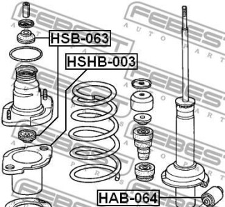 Фото 2 - Пыльник/отбойник FEBEST HSB-063 (HSB063)