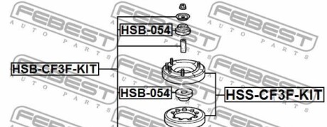 Втулка переднього амортизатора (комплект) - (51631SV7004, 51631SB0003, 51631SB0004) FEBEST HSBCF3FKIT