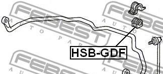 Фото 2 - Втулка стабилизатора FEBEST HSBG-DF (HSBGDF)