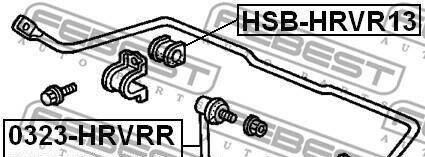 Фото 2 - Втулка стабилизатора FEBEST HSBH-RVR13 (HSBHRVR13)