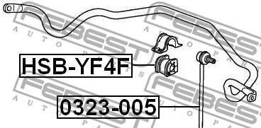 Фото 2 - Втулка стабилизатора FEBEST HSBY-F4F (HSBYF4F)