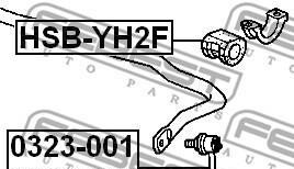 Фото 2 - Втулка стабилизатора FEBEST HSBYH2F