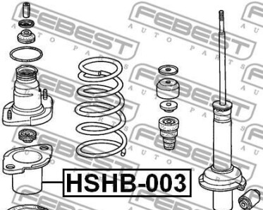 Фото 2 - Пыльник/отбойник FEBEST HSHB-003 (HSHB003)