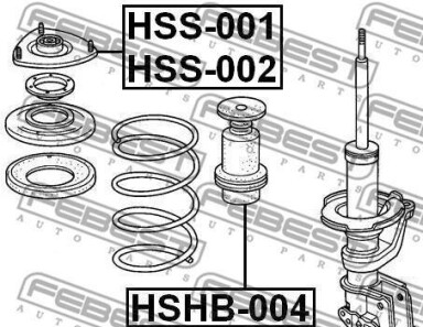 Фото 2 - Пильник/відбійник FEBEST HSHB-004 (HSHB004)