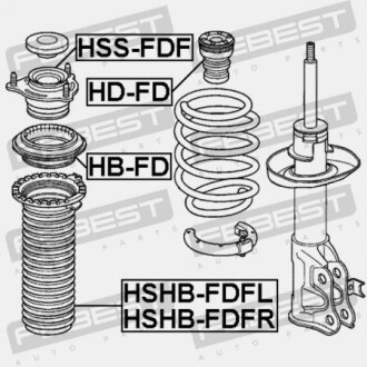 Фото 2 - Пыльник/отбойник FEBEST HSHBFDFR