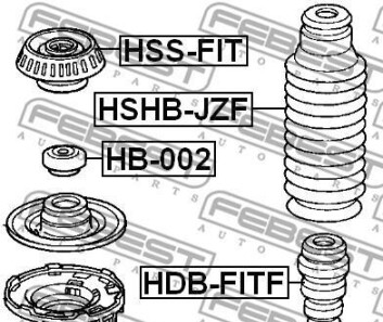 Фото 2 - Пильник/відбійник FEBEST HSHB-JZF (HSHBJZF)