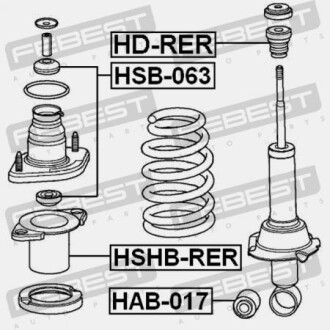 Фото 2 - Пильник/відбійник FEBEST HSHBRER