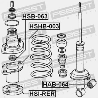 Фото 2 - Тарілка пружини FEBEST HSI-RER (HSIRER)