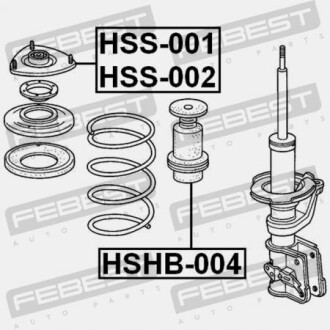 Фото 2 - Опора стійки амортизатора FEBEST HSS-002 (HSS002)