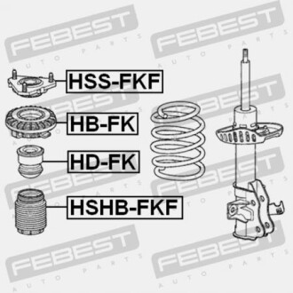 Фото 2 - Опора стійки амортизатора FEBEST HSSFKF