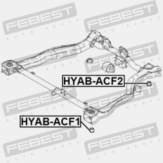 Фото 2 - Сайлентблок підрамника FEBEST HYABACF2