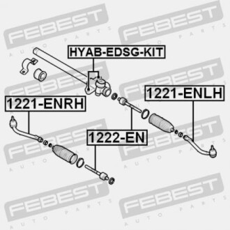 Фото 2 - Сайлентблок рулевой рейки FEBEST HYAB-EDSG-KIT (HYABEDSGKIT)