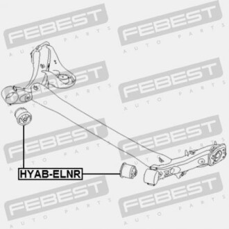 Фото 2 - Сайлентблок подрамника FEBEST HYAB-ELNR (HYABELNR)