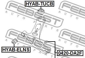 Фото 2 - Сайлентблок рычага FEBEST HYAB-ELNS