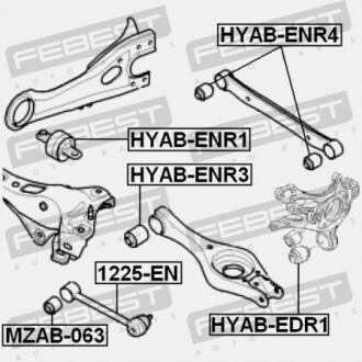 Фото 2 - Сайлентблок рычага FEBEST HYAB-ENR1 (HYABENR1)