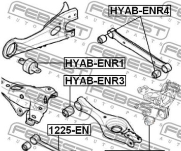 Фото 2 - Сайлентблок рычага FEBEST HYAB-ENR4 (HYABENR4)