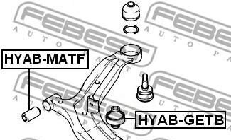 Фото 2 - Сайлентблок рычага FEBEST HYAB-GETB