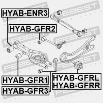 Фото 2 - Сайлентблок важеля FEBEST HYABGFR3