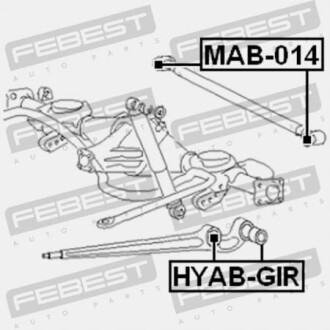 Фото 2 - Сайлентблок рычага FEBEST HYABGIR