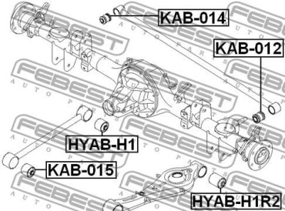 Фото 2 - Сайлентблок важеля FEBEST HYAB-H1 (HYABH1)