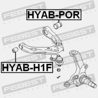 Фото 2 - Сайлентблок важеля FEBEST HYABH1F