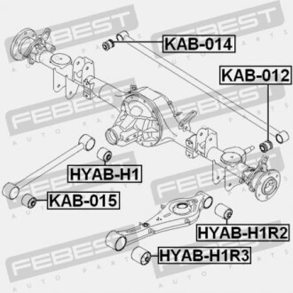 Фото 2 - Сайлентблок важеля FEBEST HYABH1R2