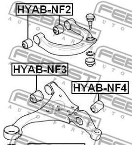 Фото 2 - Сайлентблок важеля FEBEST HYAB-NF2 (HYABNF2)