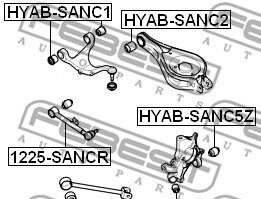 Фото 2 - Сайлентблок важеля FEBEST HYABSANC4