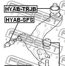Фото 2 - Сайлентблок важеля FEBEST HYAB-TRJB (HYABTRJB)