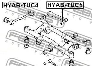 Фото 2 - Сайлентблок рычага FEBEST HYAB-TUC5 (HYABTUC5)