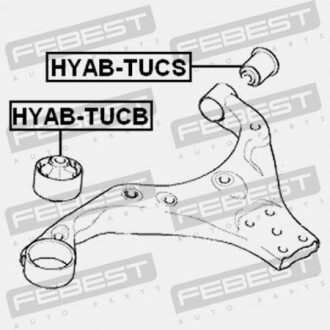 Фото 2 - Сайлентблок важеля FEBEST HYAB-TUCB (HYABTUCB)