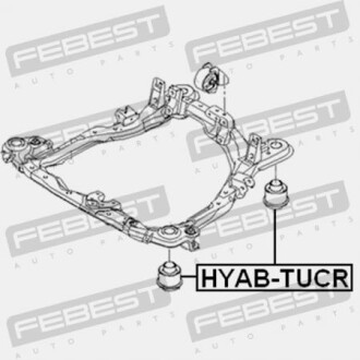 Фото 2 - Сайлентблок підрамника FEBEST HYAB-TUCR (HYABTUCR)