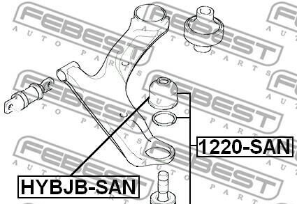 Фото 2 - Рычаг FEBEST HYBJB-SAN