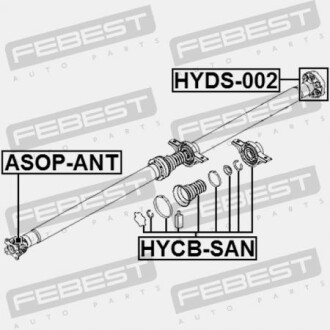 Фото 2 - Подшипник карданного вала FEBEST HYCB-SAN