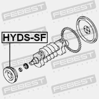Фото 2 - Шків колінвалу / Демфер FEBEST HYDS-SF (HYDSSF)