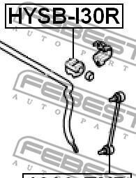 Фото 2 - Втулка стабилизатора FEBEST HYSB-I30R (HYSBI30R)