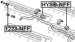 Фото 2 - Втулка стабилизатора FEBEST HYSB-NFF