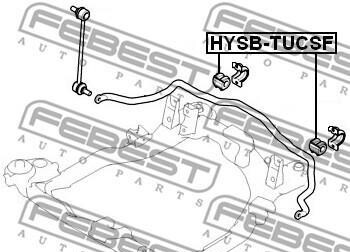 Фото 2 - Втулка стабілізатора FEBEST HYSB-TUCF248 (HYSBTUCF248)