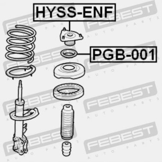 Фото 2 - Опора стійки амортизатора FEBEST HYSS-ENF (HYSSENF)