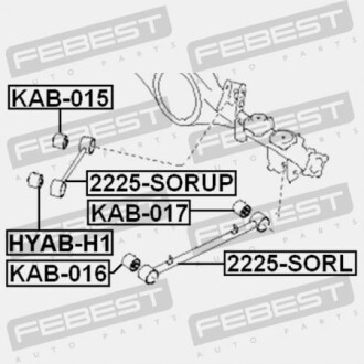 Фото 2 - Сайлентблок важеля FEBEST KAB016