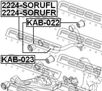Фото 2 - Сайлентблок важеля FEBEST KAB-022 (KAB022)