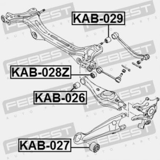 Фото 2 - Сайлентблок рычага FEBEST KAB-027 (KAB027)