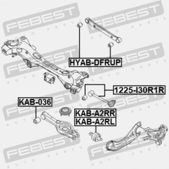 Фото 2 - Сайлентблок важеля FEBEST KABA2RL