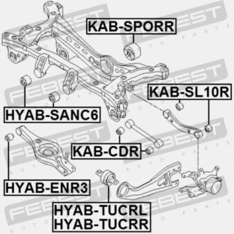 Фото 2 - Сайлентблок важеля FEBEST KAB-SL10R (KABSL10R)
