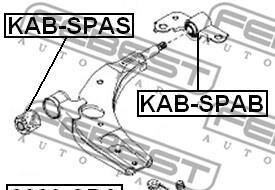 Фото 2 - Сайлентблок важеля FEBEST KABS-PAB (KABSPAB)