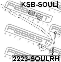 Фото 2 - Втулка стабилизатора FEBEST KSB-SOUL (KSBSOUL)