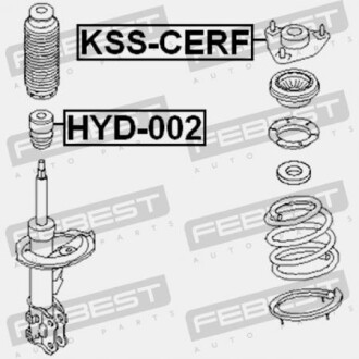 Фото 2 - Опора стійки амортизатора FEBEST KSS-CERF (KSSCERF)